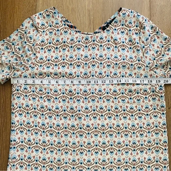 Lulus Botanical Beauty Beige Print Shift Dress Short Sleeves Mini Dress - Picture 14 of 16